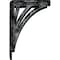 Ekena Millwork Nevio Wrought Iron Bracket, (Triple center brace), Antiqued Silver 2"W x 5 1/2"D x 8"H BKTM02X05X08TNEASV - alternate 4